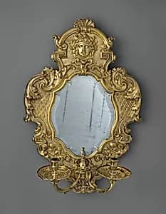 Monumental mirror sconce (one of a pair)