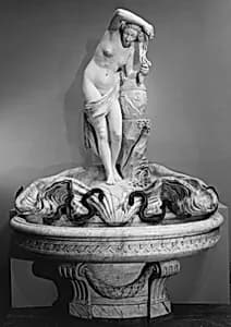 Nymph drying her hair