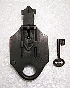 Padlock with key by Unknown Artist