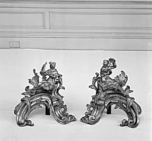 Pair of andirons by Unknown Artist