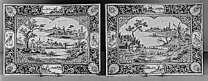 Pair of panels by Unknown Artist