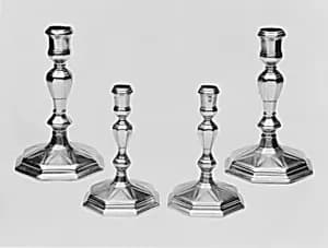 Pair of tapersticks by Thomas Folkingham
