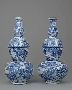 Pair of "triple-gourd" vases by Unknown Artist