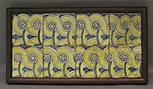 Panel of tiles (8) by Unknown Artist