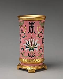 Spill vase with "cloisonné" decoration by Minton(s)