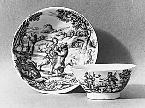 Teabowl and saucer
