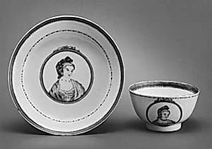 Teabowl and saucer by Unknown Artist