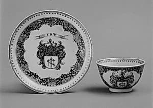 Teabowl and saucer by Unknown Artist