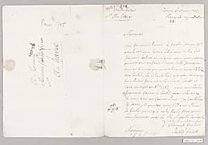 Textile swatch to accompany letter by Unknown Artist