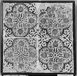 Tile (part of a set of four) by Unknown Artist
