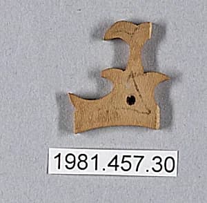 Wood piece for making lace by Unknown Artist