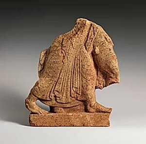 Antefix, satyr and maenad by Unknown Artist