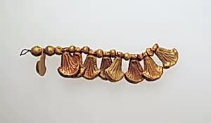Bead pendant, with lotus flowers by Unknown Artist