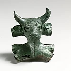 Bronze bull's head by Unknown Artist