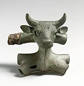 Bronze bull's head by Unknown Artist