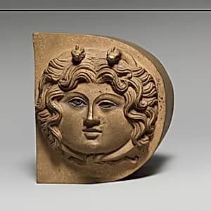 Bronze finial with the head of Medusa by Unknown Artist