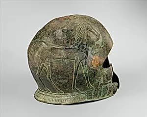 Bronze helmet by Unknown Artist