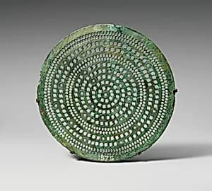 Bronze perforated disc by Unknown Artist