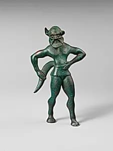 Bronze statuette of a satyr by Unknown Artist
