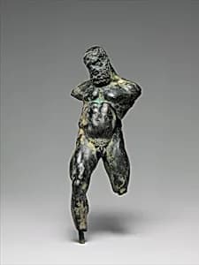 Bronze statuette of drunken Herakles by Unknown Artist