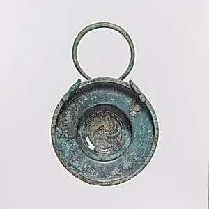 Bronze strainer with loop handle by Unknown Artist