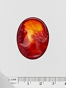 Carnelian oval by Unknown Artist