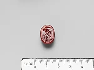 Carnelian scarab by Unknown Artist