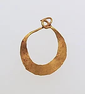 Earring, crescent-shaped by Unknown Artist
