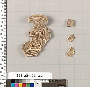 Fragments of a terracotta lamp by Unknown Artist