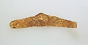 Frontlet of gold leaf by Unknown Artist