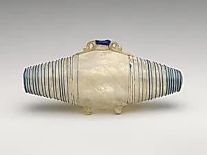 Glass barrel-shaped flask by Unknown Artist