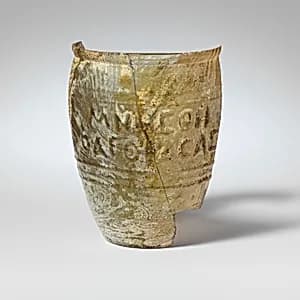 Glass beaker signed by Neikais by Unknown Artist