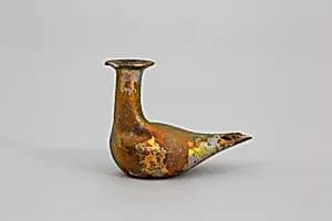 Glass bottle in the form of a bird by Unknown Artist