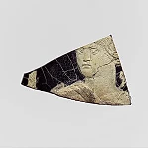 Glass cameo plaque fragment by Unknown Artist