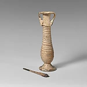 Glass cosmetic flask (kohl tube) by Unknown Artist