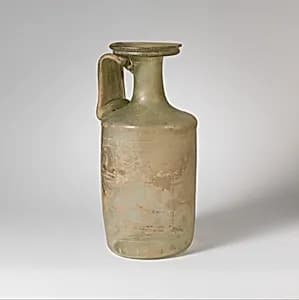 Glass cylindrical bottle by Unknown Artist