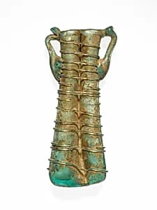 Glass double cosmetic flask (kohl tube) by Unknown Artist