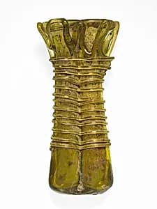 Glass double cosmetic flask (kohl tube) by Unknown Artist