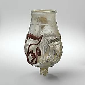 Glass goblet with snake-thread decoration by Unknown Artist
