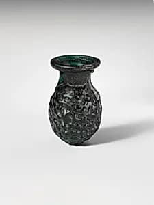 Glass grape flask by Unknown Artist