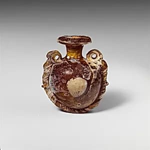 Glass lentoid aryballos (perfume bottle) by Unknown Artist