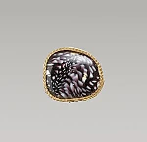 Glass mosaic bowl fragment by Unknown Artist
