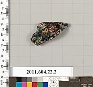Glass mosaic bowl rim fragment by Unknown Artist