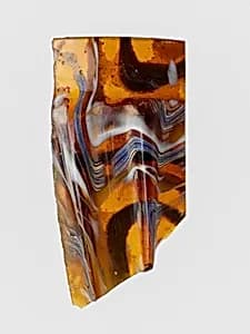 Glass mosaic ribbed bowl fragment by Unknown Artist