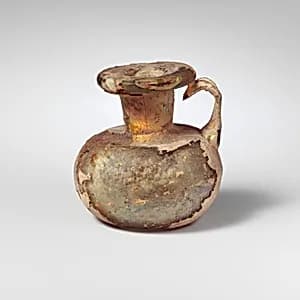 Glass one-handled miniature bottle by Unknown Artist