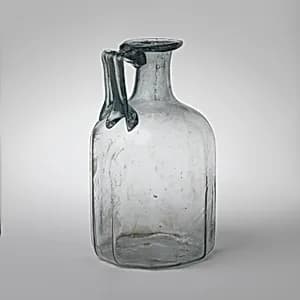 Glass polygonal jug by Unknown Artist