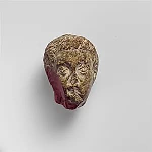 Glass portrait head by Unknown Artist