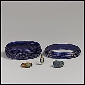 Glass rings and bracelets by Unknown Artist