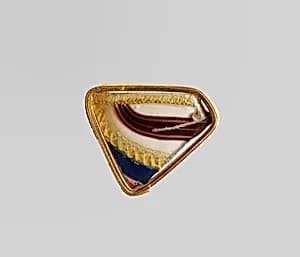 Glass striped mosaic bowl fragment by Unknown Artist