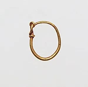 Gold loop earring by Unknown Artist